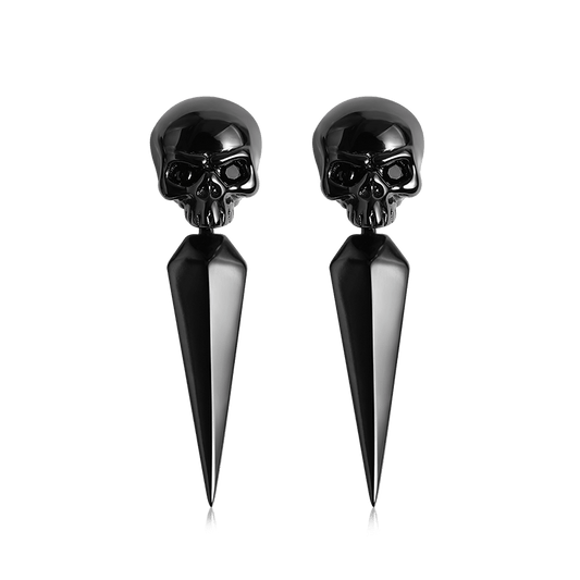 Gnoce Black Skull Earring Jackets_1