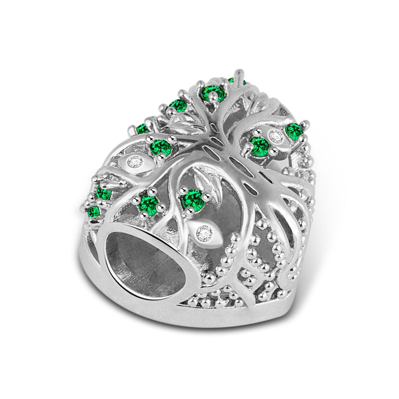 Gnoce Tree Of Life Photo Charm Platinum-plated Silver Blend_2