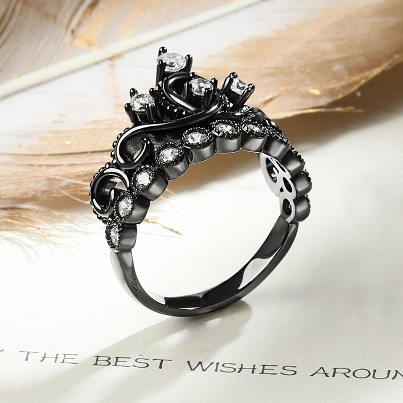 Gnoce Princess Tiara Crown Ring_2