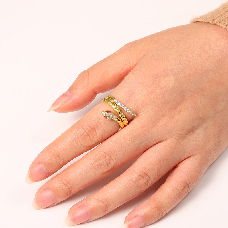 Gnoce Golden Snake Ring_3