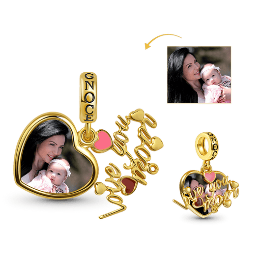 Gnoce Love You Mom Personalized Photo Charm_1