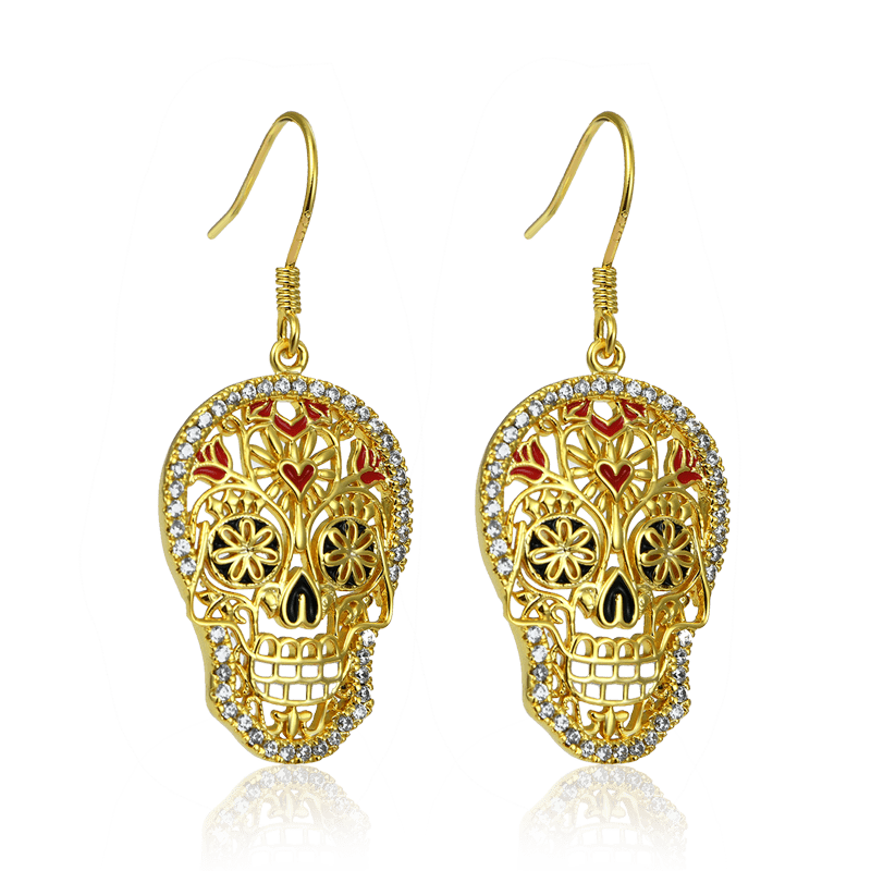 Gnoce Skull Dangle Earrings_2