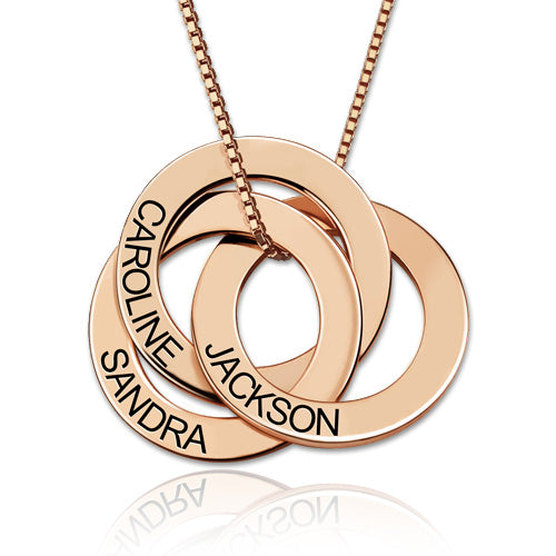 Gnoce "We Are Together" Engraved Russian Ring Necklace Sterling Silver_1