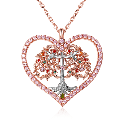 Collana "Albero della vita nel cuore"